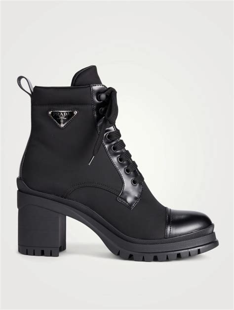 prada boots cream|Prada lace up combat boots.